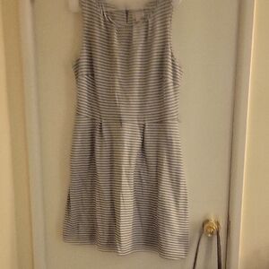 Merona Gray and White Striped Mini Dress